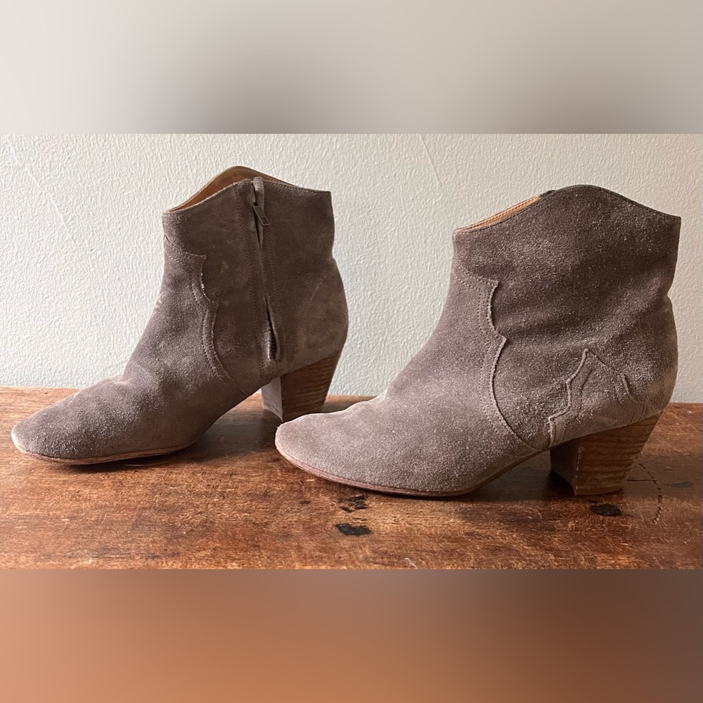 COPY - Isabel Marant brown suede ankle boots Western booties size 7.5/8, 39
